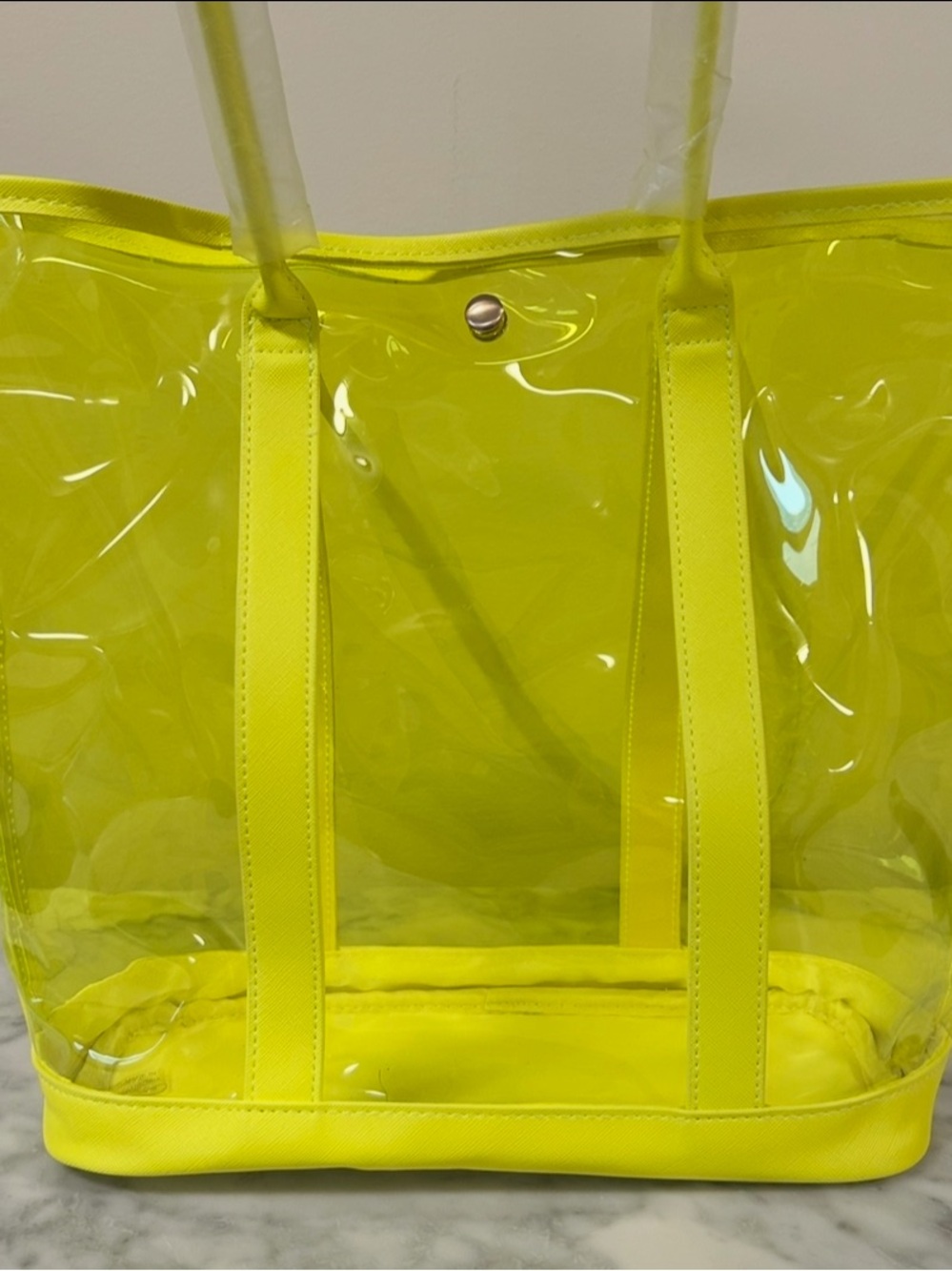 Neiman Marcus Clear Yellow Tote Bag